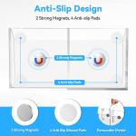 Magnetic Dry Erase Marker Holder for Whiteboard Refrigerator - Clear Acrylic Pen Organizer with Strong Magnet for Markers, Pens, Pencils - Non-Slip Locker, Desk, Fridge Accessory