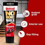 UniBond No More Nails Original, Heavy-Duty Mounting hesive, No Nails Strong Glue for Wood, Ceramic, Metal & More, White Instant Grab hesive, 1 x 234g Tube