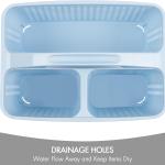 Tiawudi Portable Shower Cdy, Cdy Organizer with Handle, Plastic Shower Basket Hold Soap, Shampoo, Hair Supplies and Beauty Products, Cleaning Supplies Organizer for Home, Dorm, Shelf and Cabinet