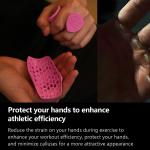 Workout Grips,Rubber Fingerless Gym Gloves, Pull Up Grips for Men Women Crosstraining Palm Grips Hand Protection，Suitable for Gym & Home Workouts, Improves Grip Strength