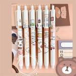 Jowxsx 1Pc Random Bear Erasable Pen Gel Pens 0.5mm Blue Gel Pens Cartoons Press Pen Cute Stationary Office Accessories School Office Supplies Writing and Correction Supplies