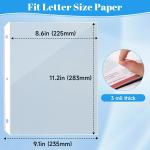 50 Pack Sheet Protectors for 3 Ring Binder - Clear Page Protectors & Plastic Sleeves for Paper 8.5x11 Inch, Binder Sleeves and Paper Protector Sheet for Document, Letter Size, Top Loing