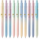 FIOVER Gel Pens, 12 Pcs 0.7mm Comfort Grip Quick Dry Black Ink Pens Fine Point Smooth Writing Pens, Cute Office Back to School Supplies Gifts for Women (12PCS Grient Black Ink)