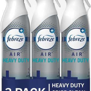 Febreze Air Mist Air Freshener Spray, Odor-Fighting Room Spray, Air Fresheners for Home and Bathroom and Kitchen, Aerosol Can, Heavy Duty Crisp Clean Scent, 8.8oz, 3 Count