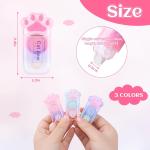 3 Pack White Out Correction Tape, Cute Mini Correction Tape, Kawaii Cat Paw White Out Tape for Cat Lovers Students and School Office Supplies