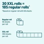 Basics 2-Ply Soft Toilet Paper, 30 Rolls (5 Packs of 6), Equivalent to 185 Regular Rolls, Packaging May Vary