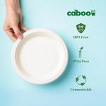 Caboo Disposable Bamboo Paper Plates, 125 Pack of 10 Inch Sturdy Biodegrable Plates, Compostable Plate, Microwave Safe Party Plate, Eco Friendly Alternative to Plastic