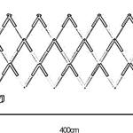 Expandable Retractable Mobile Safety Barrier - 1.2m x 1.5m Foldable Crowd Control Solution for Event Safety and Pedestrian Traffic Management