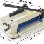 Ecraft Heavy Duty 12" Guillotine Paper Cutter - 400 Sheet Capacity,Solid Steel with HSS Ble,Industrial Commercial Trimmer for Office,School,Print Shop,Safety Lock & Clear Grids