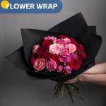 Black Wrapping Paper, 15"×900" (75FT) Art Paper Craft Kraft Paper Roll for Poster Bulletin Board, Construction Paper Roll for Father’s Day Men Birthday Valentines Halloween Bouquet Flower Packing