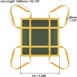 QWORK Heavy-Duty Canvas Cargo Lifting P Net - 3.28ft x 3.28ft Reinforced Handle Lifting Net for Construction, Logistics, and Transport, 2645lbs Lo Capacity, Non-Slip Material