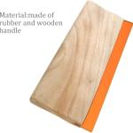 Caydo 2 Pieces 2 Sizes Screen Printing Squeegee, 75 Durometer Wooden Ink Scraper for Screen Printing, 9.4 and 5.9 inch