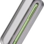 Hongdian 1851 Forest Fountain Pen Applegreen Ice Flowers, Medium Nib Classic Design with Converter and Metal Pen Case