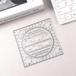 2 Pcs Multifunctional Drawing Ruler, Angle and Circle Maker Drawing Geometric Drawing Template Measuring Ruler Draw Tool for Office and School