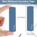 Amabro Small White Out Tapes, 6PCS Tape Roller Instant Correction Tape Mini Whiteout Tape Set Cute Correction Rollers for Students Office Workers Home School Stationery Supplies (Grient Blue)
