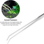 Ohtomber Aquascape Tools Aquarium Kit - 4PCS Terrarium Supplies Include Long Tweezers for Terrarium, Feeding Tongs, Aquarium Scissors, Algae Scraper for Fish Tank Cleaning Plant Trimming