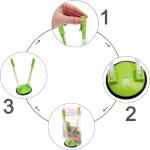 Ruibo Baggy Rack Holder For Food Prep/Ziplock Bag, Meal Planning/Plastic Freezer Bag Holders Stand, Green, Pack of 4 - 4 Pcs