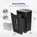 Paper Shredder for Home Office, 60 Sheets Auto Feed, 55dB Super Quiet, P-4 Cross Cut, 2.4m/min High-Speed Shredding, 5.8 Gallon Bin, CD/Credit Card Shredder with Anti-Jam & Dual Modes