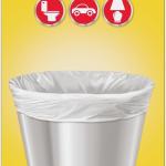 Gl Trash Bags, Small Garbage Bags - 4 Gallon White Trash Bag - 30 Count