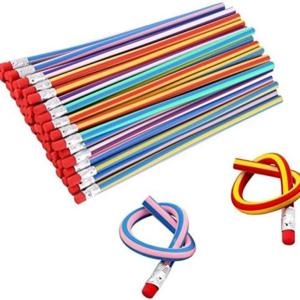 Haawooky 35 Pieces Flexible Soft Pencil Magic Bend Pencils for Kids Children School Fun Equipment