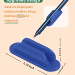 hesive Pencil Holders for Desk Set of 10 - Silicone Pen Holder with 15 PCS hesive Ps - Flexible Pencil Holder for Office Essentials Accessories and Teacher Supplies…