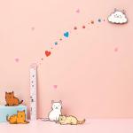 15CM Pink Cats Claw Straight Rulers, Plastic Measuring Tool Kawaii Measuring Plastics Scales Cute Rulers, Portable Stationery School Supplies Stationery Transparent