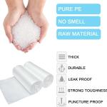 2 Gallon Small Plastic Trash Bags, 7.5 Liters Clear Wastebasket Liners Garbage Bags for Home, Office, Bathroom, 100 Counts