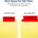 Avery 8-Tab Binder Dividers, Insertable Multicolor Big Tabs, 1 Set (11111)