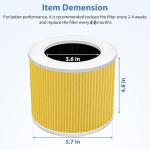 Core Mini Replacement Filter for LEVOIT Core Mini Air Purifier,Core Mini-P,3-in-1 Pet Care High Efficiency H13 HEPA Filter, Mini-RF Filter with Activated Carbon,Replace Part #Core Mini-RF,Yellow