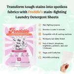 Freddie Essentials 1x Bundle: 1 Pack of Spring Blossom Laundry Sheeets plus 1 pack each of Toilet Cleaning Sheets, Dishwashing Sheets