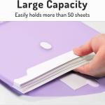 Forvencer Binder Pocket, 10 Pack Super Heavyweight Plastic Folders with Tight Closure, Binder Folders Side Loing, 3 Ring Binder Pocket, Binder Dividers with Pockets, Letter Size, Pastels Series