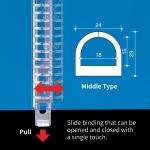 KOKUYO 5 Subject Spiral Notebook, Campus B5 Refillable Journal with 5 Tab Dividers, 100 Sheets in 5mm Ruled Loose Leaf Paper, Purple, Japan Import (RU-P333NV & NO-836C)