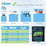 Boy Who Loves Garbage Truck Blanket for Boys Men Trash Truck Blanket Gifts Flannel Throws Cozy Lightweight Quilt Blankets for Bed Sofa Couch-50 x40 Small for Kids