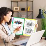 24PCS/3 Set 3-Ring Binder Dividers with Tabs,8 Tab Plastic File Dividers,Binder Separators with tabs for Office/School Supplies