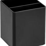 Basics Plastic Desk Organizer - Pen Cup, 3.9" x 3.4" x 3.4", Black