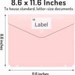 Forvencer Binder Pocket, 10 Pack Super Heavyweight Plastic Folders with Tight Closure, Binder Folders Side Loing, 3 Ring Binder Pocket, Binder Dividers with Pockets, Letter Size, Pastels Series