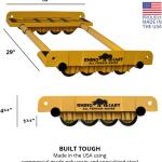 Rhino Cart All Terrain Mover Heavy Duty Appliance Dolly for Building Material Handling & Moving Heavy Furniture with Ease - Expands up to 46” with a 2,000lb Lo Rating - Me in USA