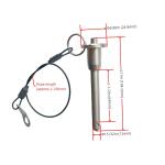 Full Stainless Steel Handle Double Ball Lock pin, with Lanyard Quick Release pin, Multimedia Audio Quick Bolt Home Appliance Accessories (Dia:15/32in (12mm)-2Pcs, Clamping Length:2-1/2in (64mm))
