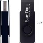 USB Flash Drive 8GB 3 Pack USB 2.0 Thumb Drive Swivel Memory Stick Data Storage Jump Drive Zip Drive Drive with Led Indicator (Black, 8GB-3Pack)