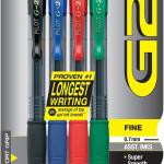 Pilot G2 Premium Gel Roller Pens, Bold Point, Gel Ink Pens, 1 mm, Pack of 4, Assorted Classic - Ideal for School, Journaling & Office Writing