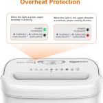 Basics Cross Cut Paper and Credit Card Shredder for Security - 8-Sheet, Heavy Duty, White