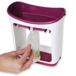 Infantino Squeeze Station, Baby Food Maker & Pouch Filler, Fill 3 Reusable Pouches at Once, Easy to Use, Dishwasher Safe, Homeme Baby Food Prep Essential, Purple