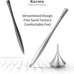 Metal Gravity Spinner Pen – Crafted with Japanese Precision, Anodized for a Sleek Metallic Finish – Relieves Stress & Sparks Creativity – Elegant Gift for Professionals and Gruates (Silver)