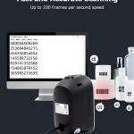 TEEMI Handsfree 2D QR Desktop Barcode Scanner, 1D Handheld Automatic Omnidirectional USB Reer CMOS Image Sensor, Wall Mountable Large Scanning Window Capture Screen Codes, TMSL-72