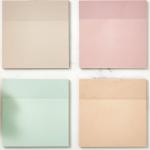 BRYTEFY Pastel Transparent Sticky Notes, Set of 4 Ps 3''x3” Clear Sticky Tabs, Translucent Page Flags Book Markers Stickers, Planner Accessories, Bible Journaling Study Office School Supplies