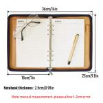 Lemical Zipper Leather Journal Refillable Binder Notebook 160 Pages Portfolio Pfolio with Calculator & Card Slot & Pen Holder Notep Business Travel Diary Office School Supplies (Blue)