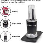 Bruvoalon Kitchen Appliance Sliding Tray, Slider for Coffee Pot, Coffee Maker, Toaster, KitchenAid Mixer, Blenders and Air Fryer, Coutertop with Rolling Wheels (2 Pack)