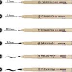 Fineliner Pens, 6 Pack Micro Pen Black Fine Tips Markers, Technical Drawing Pens for Artist No Bleed Calligraphy Pens, Waterproof Archival Ink Pen for Handbook, Illustration, Sketching