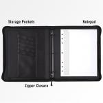 AT-A-GLANCE Day Runner Deco Slim Profile Starter Set, Undated, 3 Rings, Size 5, 8-1/2 x 11", Black (207-0386)