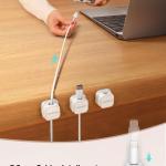 6 Pack Magnetic Cable Clips [Cable Smooth justable] Cord Holder, Under Desk Cable Management, JOYROOM hesive Wire Holder Keeper Organizer for Home Office Desk Phone Car Wall Desktop Nightstand